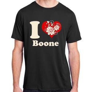 I Heart Boone North Carolina Floral Adult ChromaSoft Performance T-Shirt