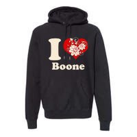 I Heart Boone North Carolina Floral Premium Hoodie