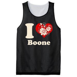 I Heart Boone North Carolina Floral Mesh Reversible Basketball Jersey Tank