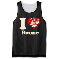 I Heart Boone North Carolina Floral Mesh Reversible Basketball Jersey Tank