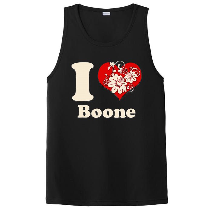 I Heart Boone North Carolina Floral PosiCharge Competitor Tank