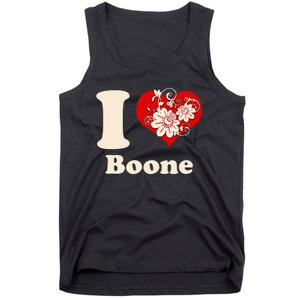 I Heart Boone North Carolina Floral Tank Top