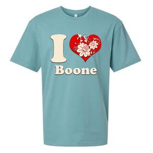 I Heart Boone North Carolina Floral Sueded Cloud Jersey T-Shirt