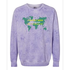 I HavenT Been Everywhere But ItS On My List Map Colorblast Crewneck Sweatshirt