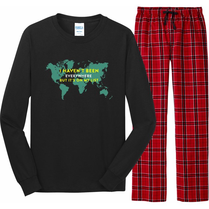 I HavenT Been Everywhere But ItS On My List Map Long Sleeve Pajama Set