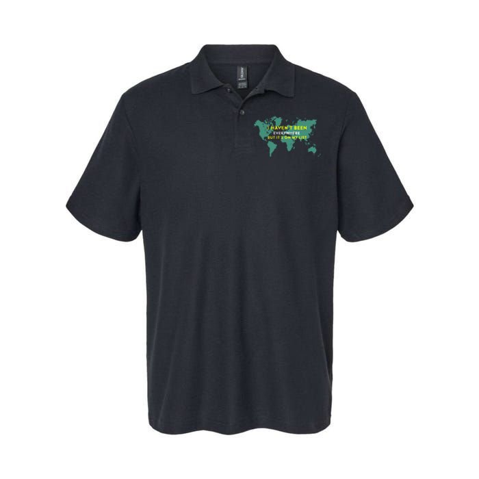 I HavenT Been Everywhere But ItS On My List Map Softstyle Adult Sport Polo