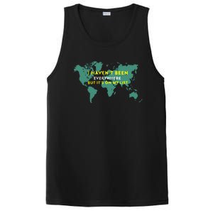 I HavenT Been Everywhere But ItS On My List Map PosiCharge Competitor Tank