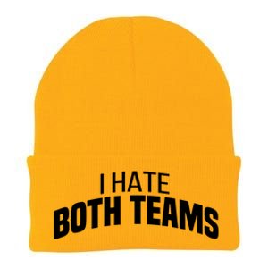 I Hate Both Teams Funny Football Great Gift Knit Cap Winter Beanie