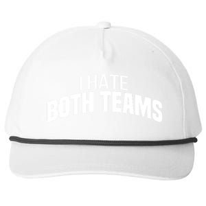 I Hate Both Teams Funny Football Great Gift Snapback Five-Panel Rope Hat