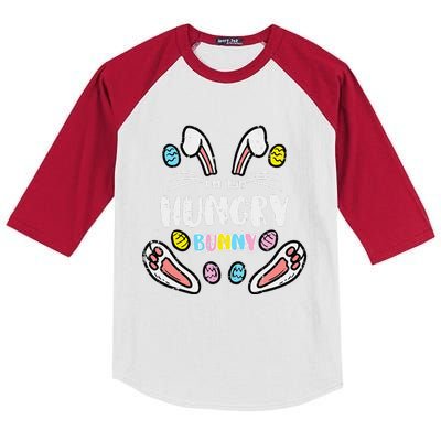 Im Hungry Bunny Funny Easter Matching Family Women Kids Colorblock Raglan Jersey