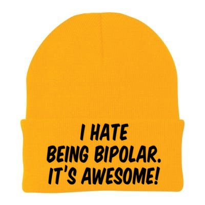 I Hate Being Bipolar It’s Awesome Meaningful Gift Knit Cap Winter Beanie