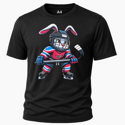 Ice Hockey Bunny Easter Rabbit Hockey Cool Tee Gift Performance Shirt