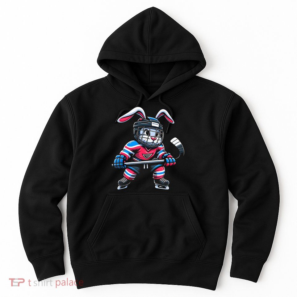 Ice Hockey Bunny Easter Rabbit Hockey Cool Tee Gift Hoodie