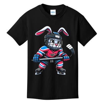 Ice Hockey Bunny Easter Rabbit Hockey Cool Tee Gift Kids T-Shirt