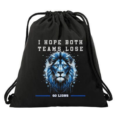 I Hope Both Teams Lose Go Lion & Women Drawstring Bag