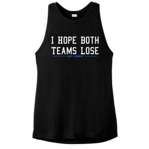 I Hope Both Teams Lose Ladies PosiCharge Tri-Blend Wicking Tank