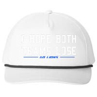 I Hope Both Teams Lose Snapback Five-Panel Rope Hat