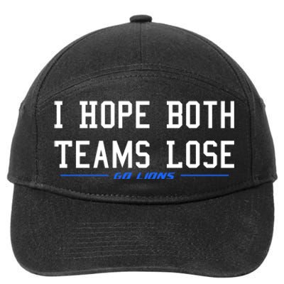 I Hope Both Teams Lose 7-Panel Snapback Hat