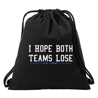 I Hope Both Teams Lose Drawstring Bag