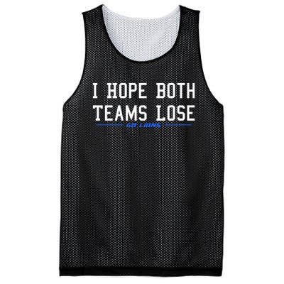 I Hope Both Teams Lose Mesh Reversible Basketball Jersey Tank