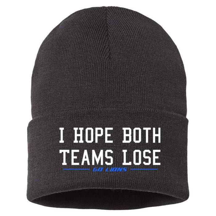 I Hope Both Teams Lose Sustainable Knit Beanie