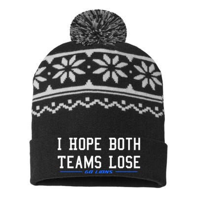 I Hope Both Teams Lose USA-Made Snowflake Beanie