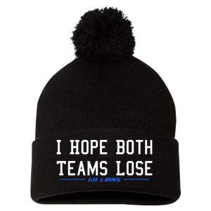 I Hope Both Teams Lose Pom Pom 12in Knit Beanie