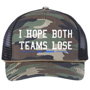 I Hope Both Teams Lose Retro Rope Trucker Hat Cap