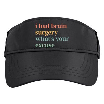 I Had Brain Surgery WhatS Your Excuse Brain Surgery Adult Drive Performance Visor