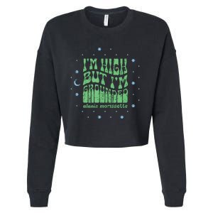 Im High But Im Grounded Cropped Pullover Crew