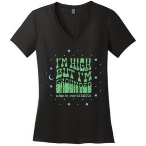 Im High But Im Grounded Women's V-Neck T-Shirt