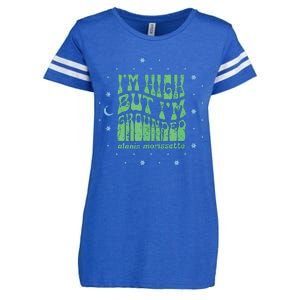 Im High But Im Grounded Enza Ladies Jersey Football T-Shirt