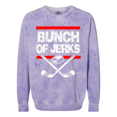 Ice Hockey Bunch Of Jerks Colorblast Crewneck Sweatshirt