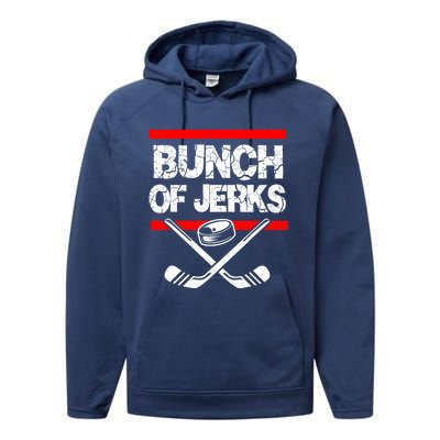 Ice Hockey Bunch Of Jerks Performance Fleece Hoodie