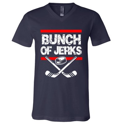 Ice Hockey Bunch Of Jerks V-Neck T-Shirt