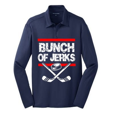 Ice Hockey Bunch Of Jerks Silk Touch Performance Long Sleeve Polo