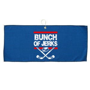 Ice Hockey Bunch Of Jerks Large Microfiber Waffle Golf Towel