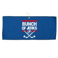 Ice Hockey Bunch Of Jerks Large Microfiber Waffle Golf Towel