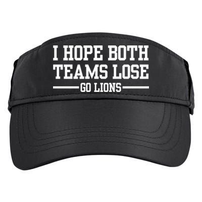 I Hope Both Teams Lose Go Lions Adult Drive Performance Visor
