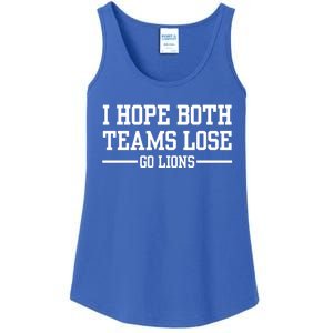 I Hope Both Teams Lose Go Lions Ladies Essential Tank