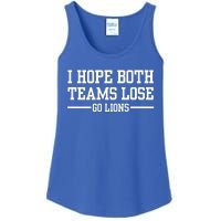 I Hope Both Teams Lose Go Lions Ladies Essential Tank