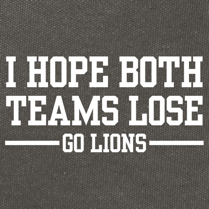 I Hope Both Teams Lose Go Lions Cotton Canvas Backpack