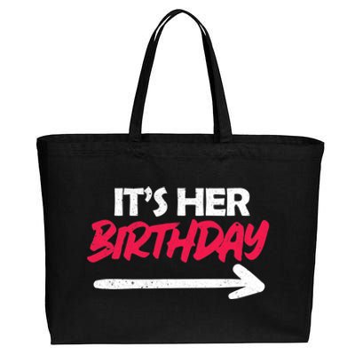 Its Her Birthday Cotton Canvas Jumbo Tote