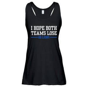 I Hope Both Teams Lose Go Lions Funny Sports Ladies Essential Flowy Tank