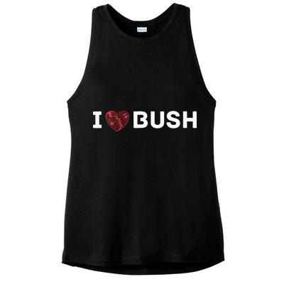 I Heart Bush Awesome I Love Bush Ladies PosiCharge Tri-Blend Wicking Tank