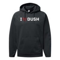 I Heart Bush Awesome I Love Bush Performance Fleece Hoodie