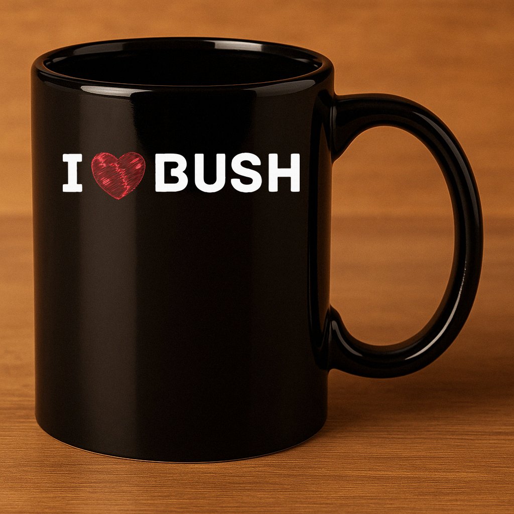 I Heart Bush Awesome I Love Bush 11oz C Handle Ceramic Mug