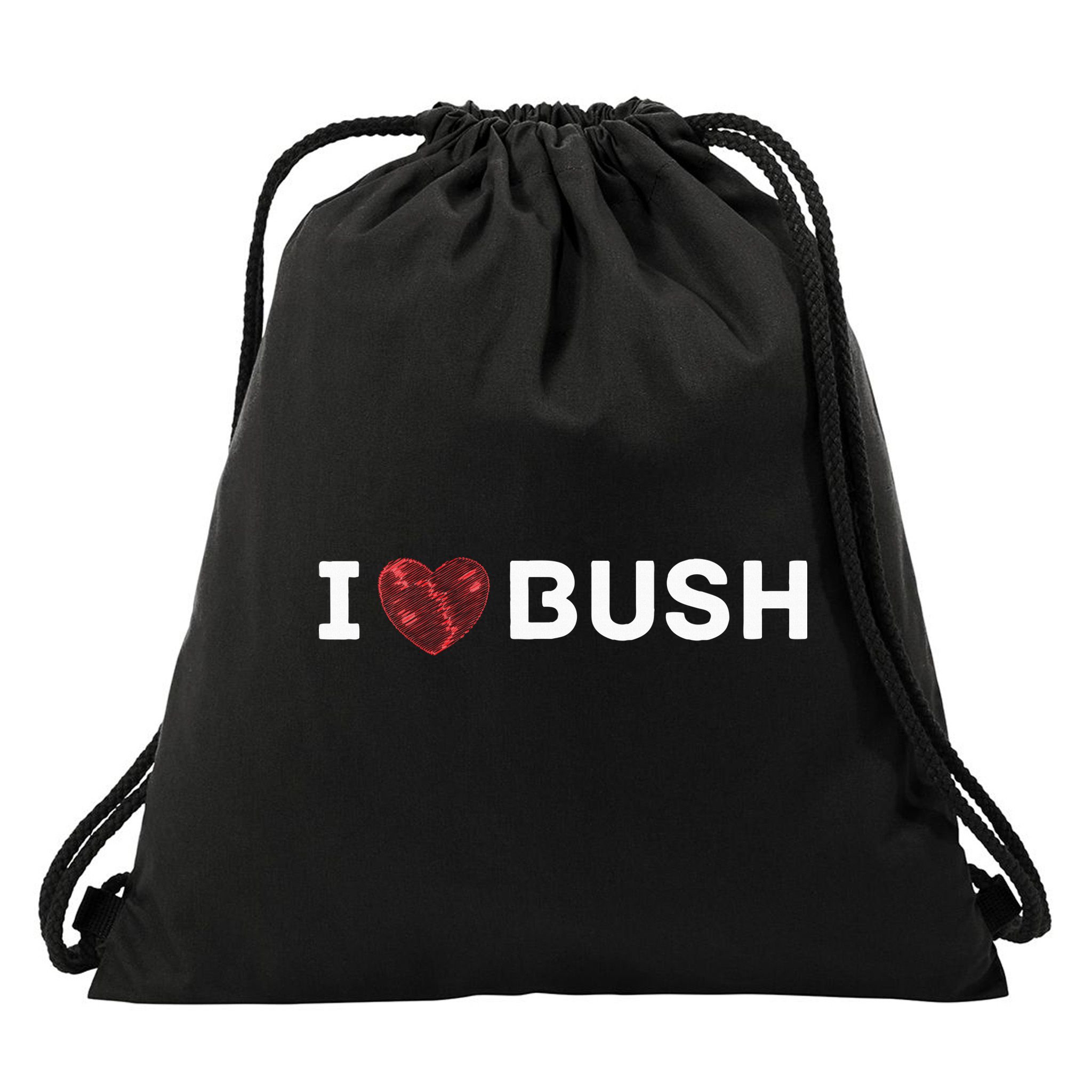 I Heart Bush Awesome I Love Bush Drawstring Bag