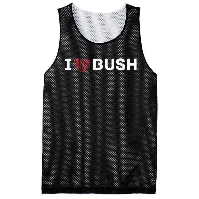 I Heart Bush Awesome I Love Bush Mesh Reversible Basketball Jersey Tank