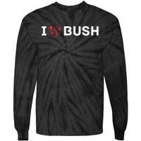 I Heart Bush Awesome I Love Bush Tie-Dye Long Sleeve Shirt